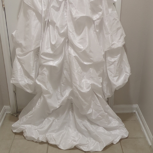 David's Bridal White Gown - Picture 5 of 7
